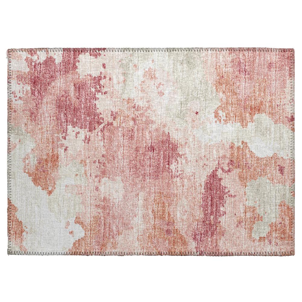 Indoor/Outdoor Accord AAC32 Pink Washable 1'8" x 2'6" Rug. Picture 1