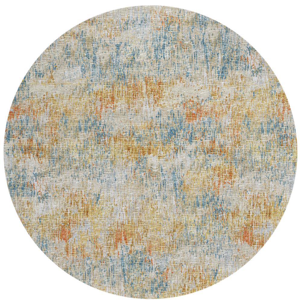 Indoor/Outdoor Accord AAC31 Gilded Washable 8' x 8' Round Rug. Picture 1