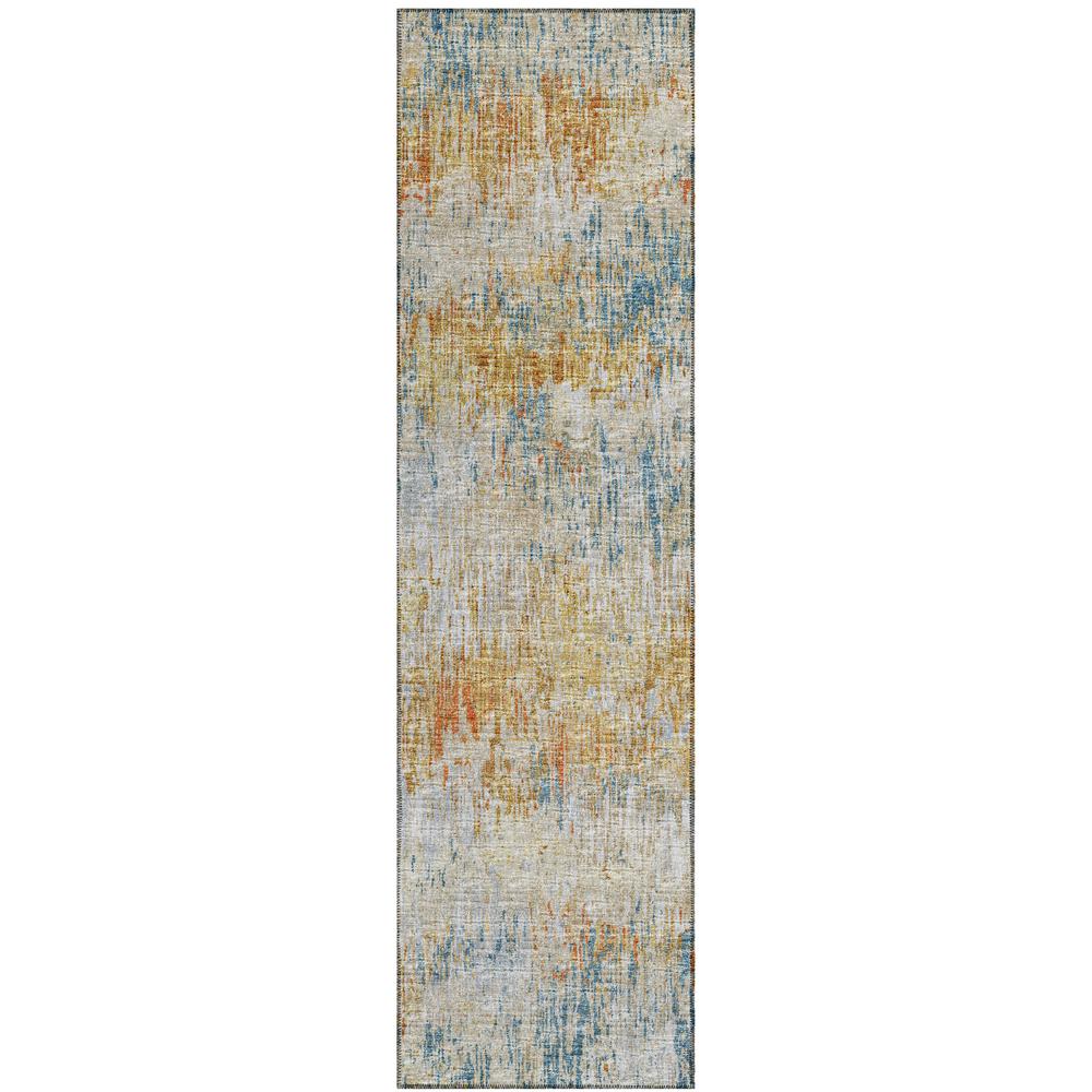 Indoor/Outdoor Accord AAC31 Gilded Washable 2'3" x 7'6" Runner Rug. Picture 1