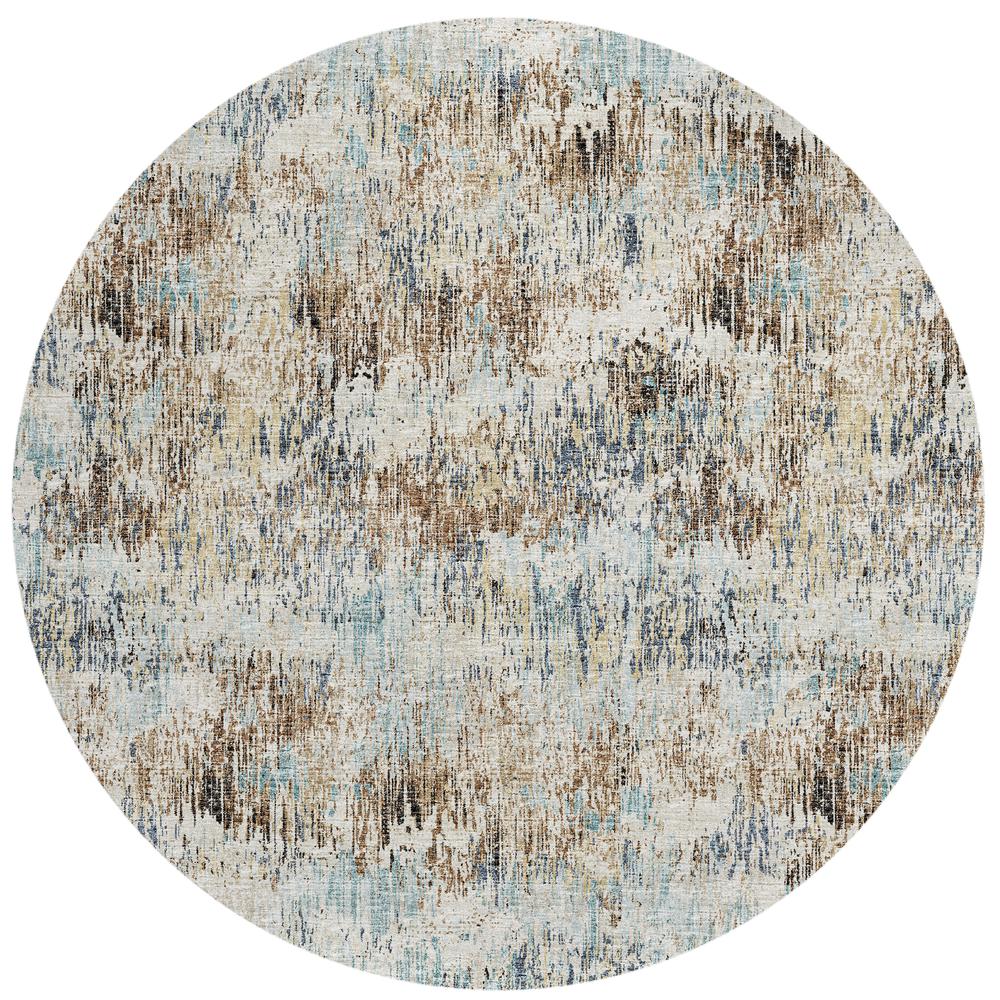 Indoor/Outdoor Accord AAC31 Moody Washable 8' x 8' Round Rug. Picture 1