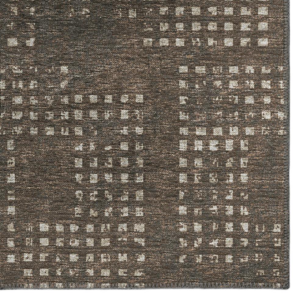 Eleanor Brown Contemporary Geometric 1'8" x 2'6" Accent Rug Brown AER31. Picture 2
