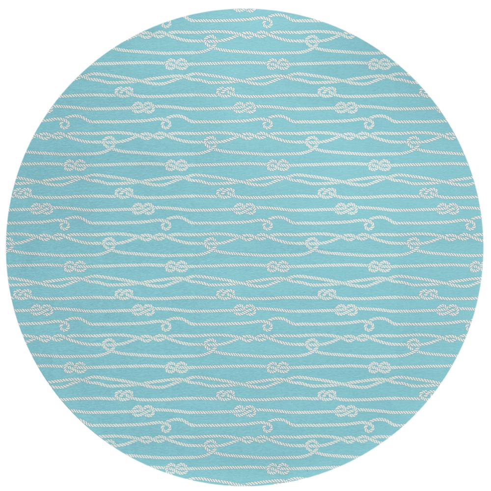 Indoor/Outdoor Harpswell AHP37 Shoreline Washable 8' x 8' Round Rug. Picture 1
