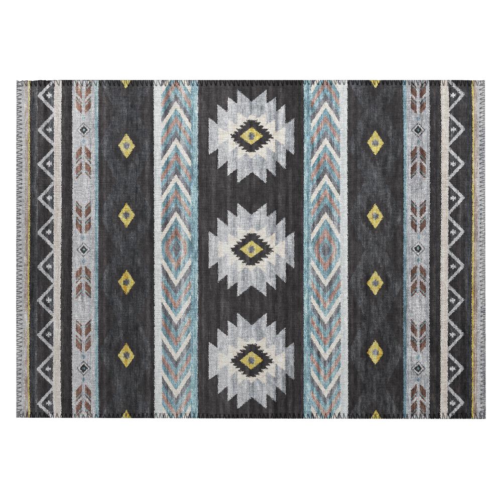 Indoor/Outdoor Sonora ASO33 Midnight Washable 1'8" x 2'6" Rug. Picture 1