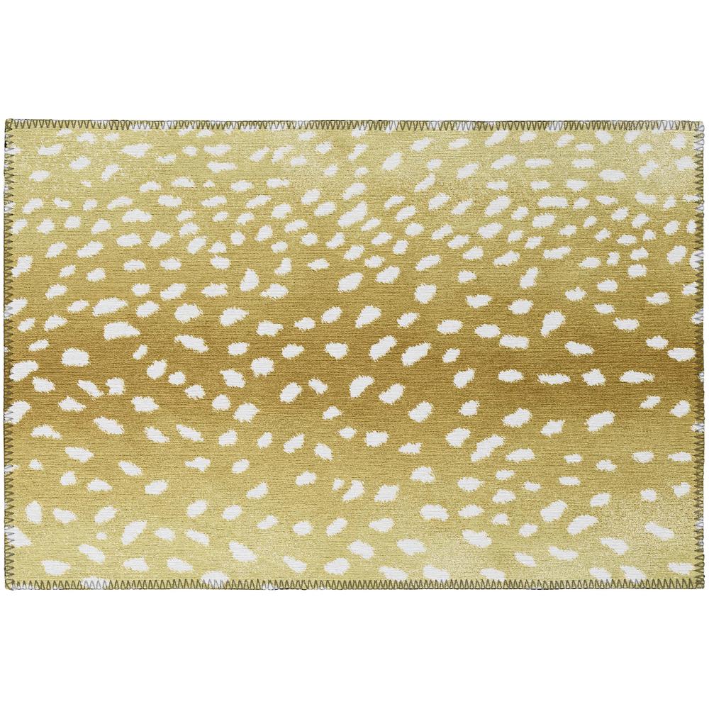 Indoor/Outdoor Mali ML3 Gold Washable 1'8" x 2'6" Rug. Picture 1