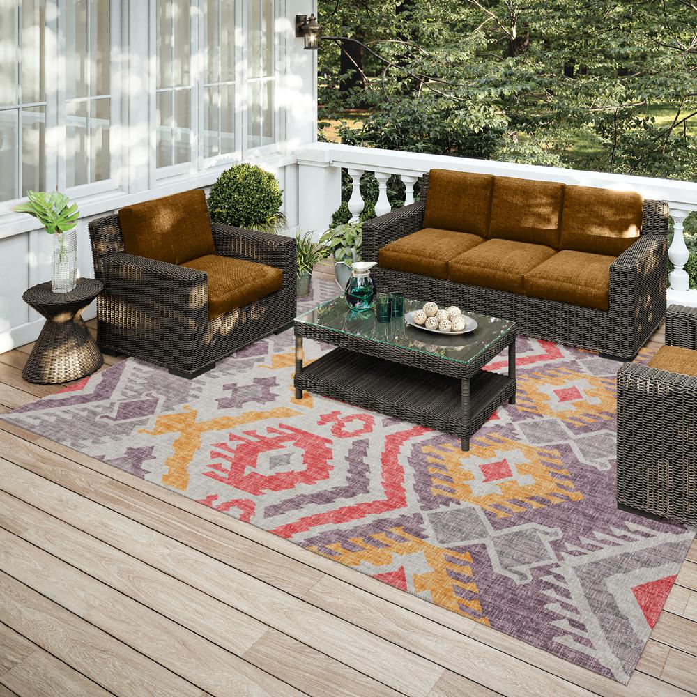 Indoor/Outdoor Sedona SN2 Passion Washable 10' x 14' Rug. Picture 2