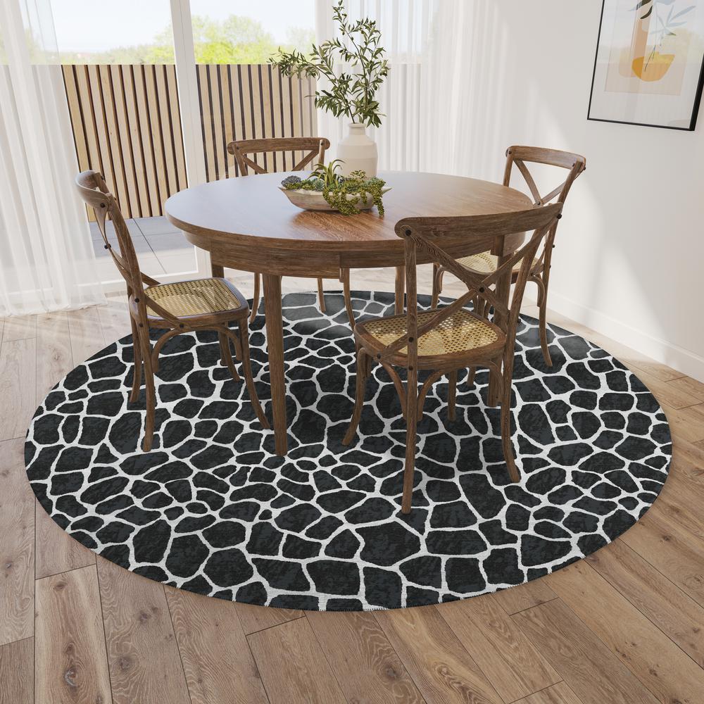Indoor/Outdoor Mali ML4 Midnight Washable 10' x 10' Round Rug. Picture 2