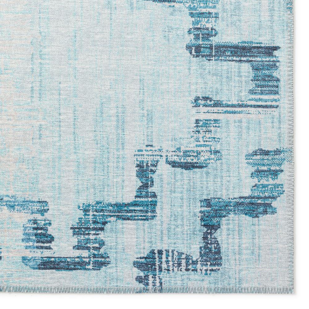 Yuma Blue Transitional Trellis 1'8" x 2'6" Accent Rug Blue AYU45. Picture 2
