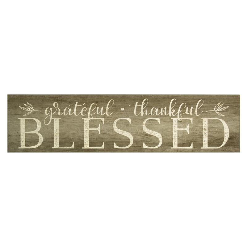 "Grateful, Thankful, Blessed" Wall Art. Picture 1