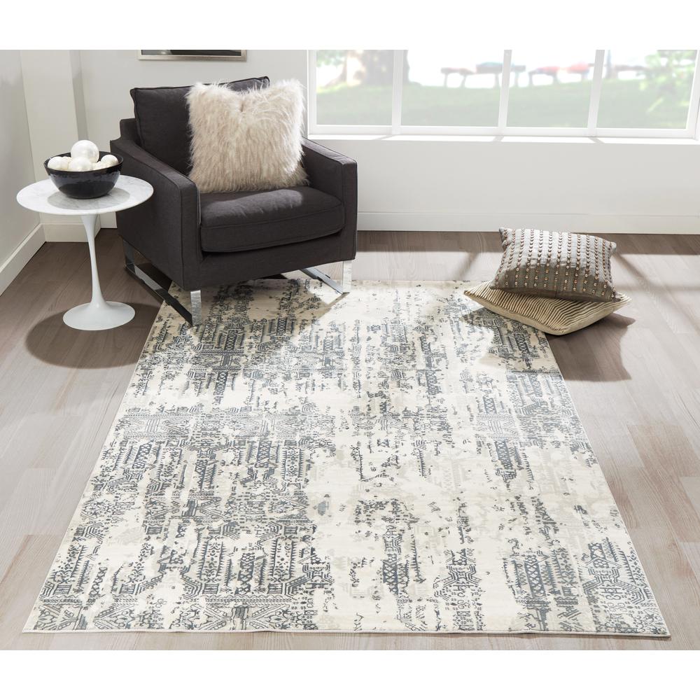 Traditional Rectangle Area Rug, Grey, 8'11" X 12'6". Picture 7