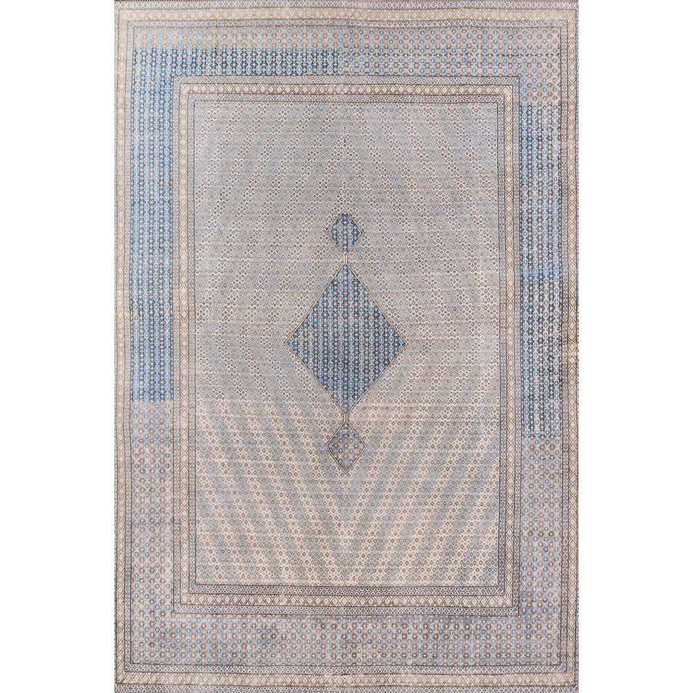 Traditional Rectangle Area Rug, Blue, 10' X 14'. Picture 1