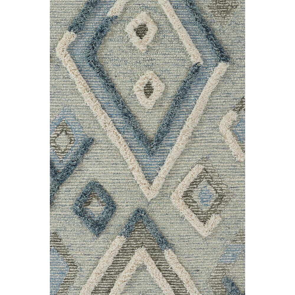 Contemporary Rectangle Area Rug, Blue, 5' X 8'. Picture 6