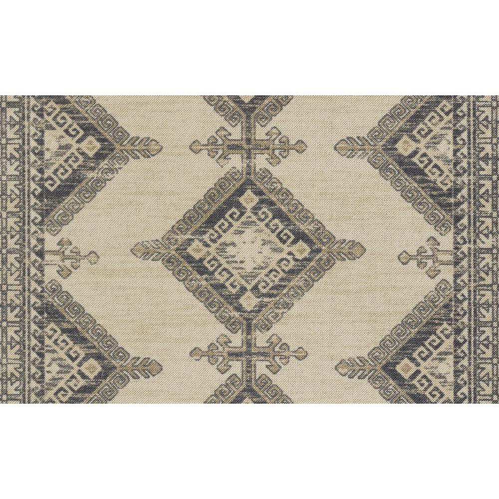 Traditional Runner Area Rug, Charcoal, 2'3" X 7'6" Runner. Picture 7