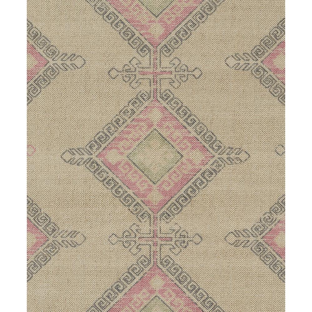 Traditional Runner Area Rug, Pink, 2'3" X 7'6" Runner. Picture 6