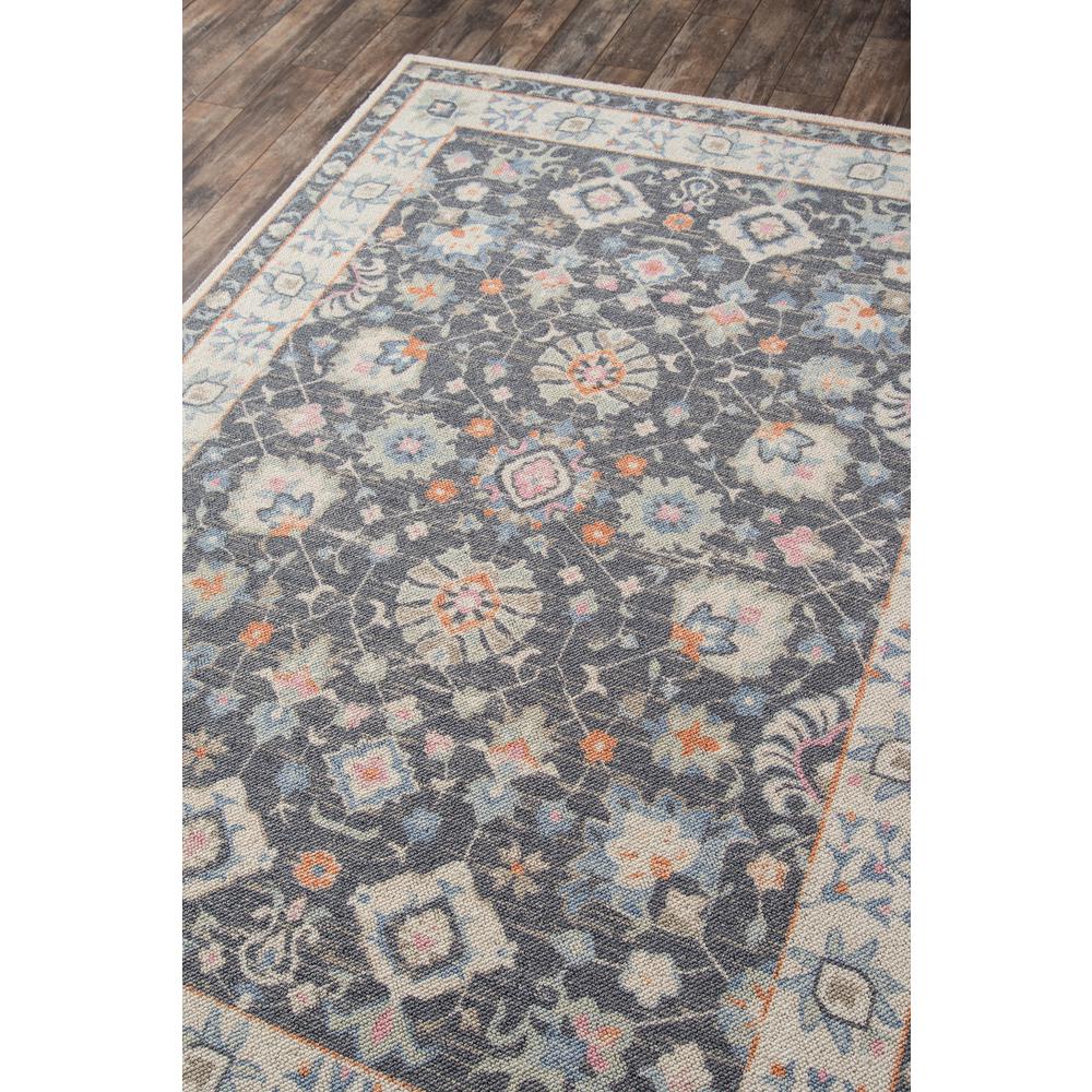Traditional Runner Area Rug, Charcoal, 2'3" X 7'6" Runner. Picture 2
