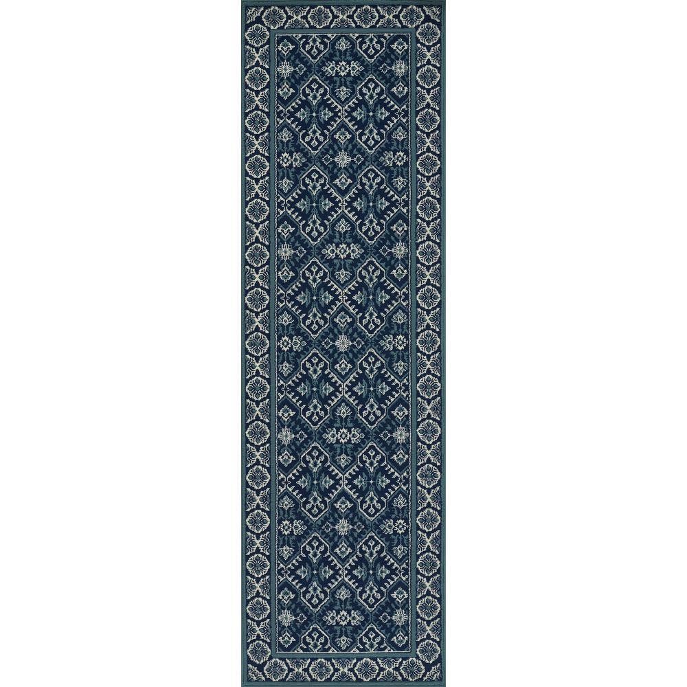 Transitional Oval Area Rug, Navy, 2'3" X 4'6". Picture 5