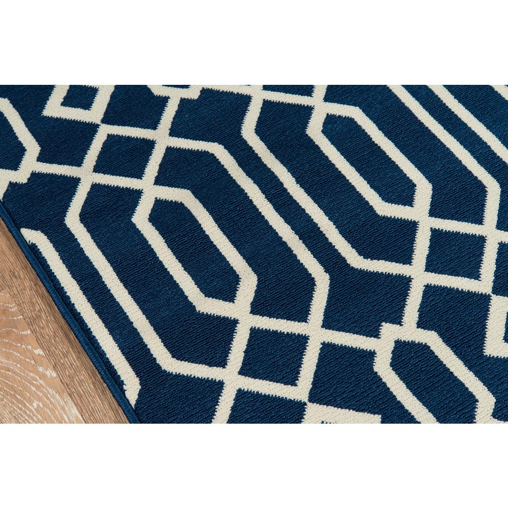 Contemporary Rectangle Area Rug, Navy, 2'3" X 4'6". Picture 3