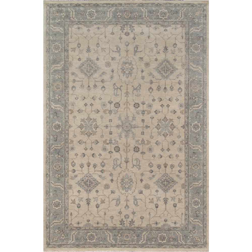 Traditional Rectangle Area Rug, Beige, 3'9" X 5'9". Picture 1