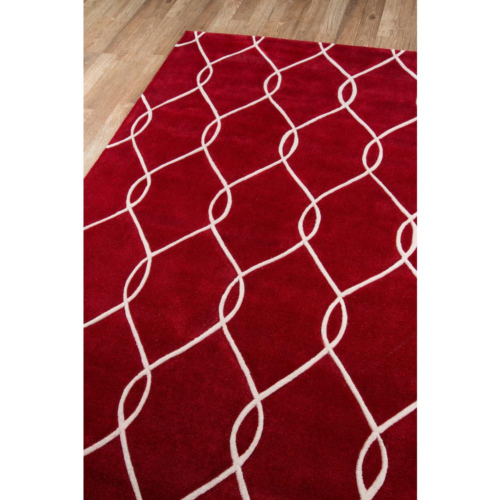Contemporary Runner Area Rug, Red, 2'3" X 8' Runner. Picture 2