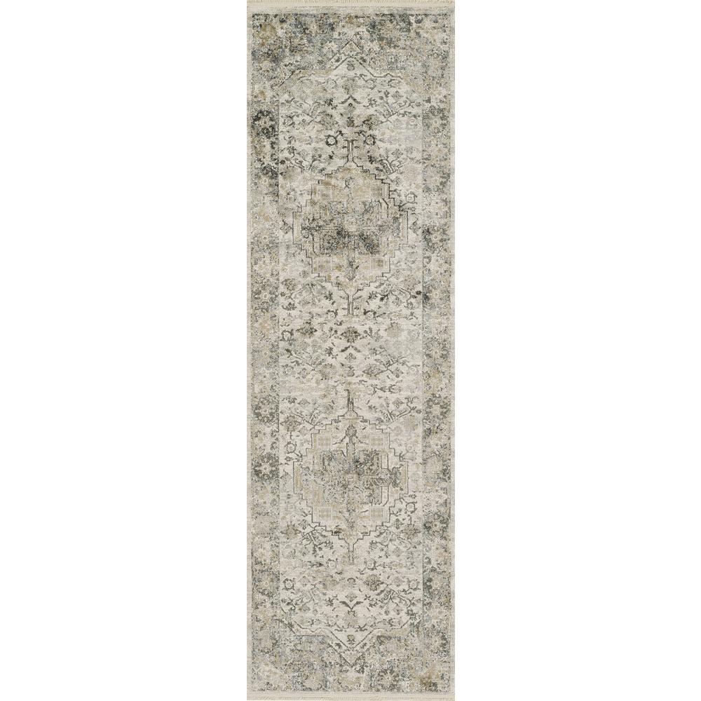 Traditional Runner Area Rug, Taupe, 2'2" X 7'6" Runner. Picture 5