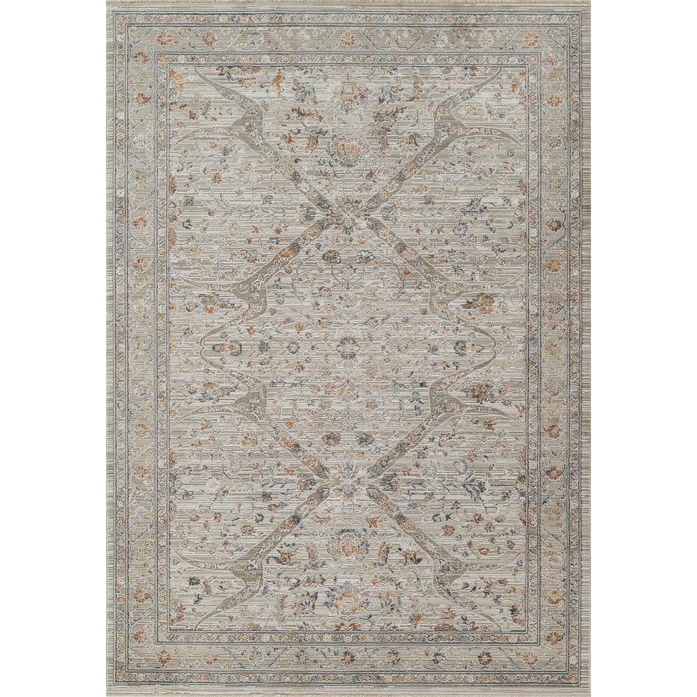 Traditional Rectangle Area Rug, Cream, 2'2" X 7'6" Runner. Picture 1