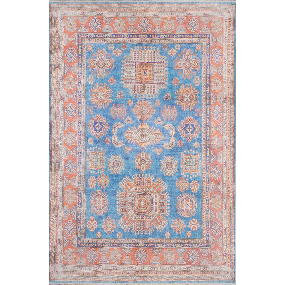 Traditional Runner Area Rug, Blue, 2'3" X 7'6" Runner. Picture 1