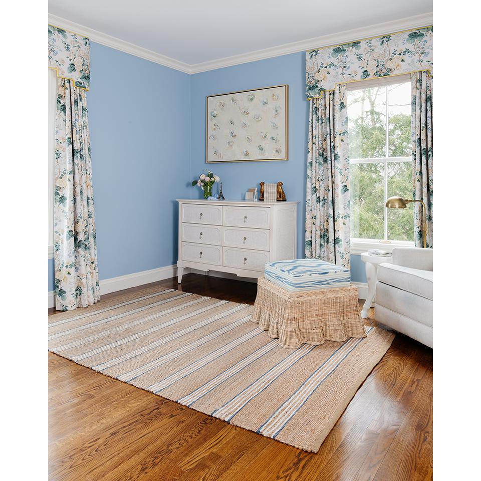 Contemporary Runner Area Rug, Blue, 2'3" X 8' Runner. Picture 11