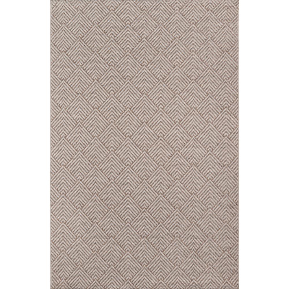 Contemporary Runner Area Rug, Beige, 2' X 6' Runner. Picture 1