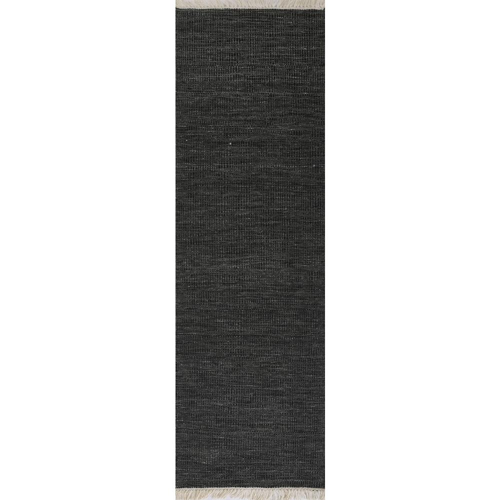 Contemporary Rectangle Area Rug, Charcoal, 10' X 14'. Picture 5