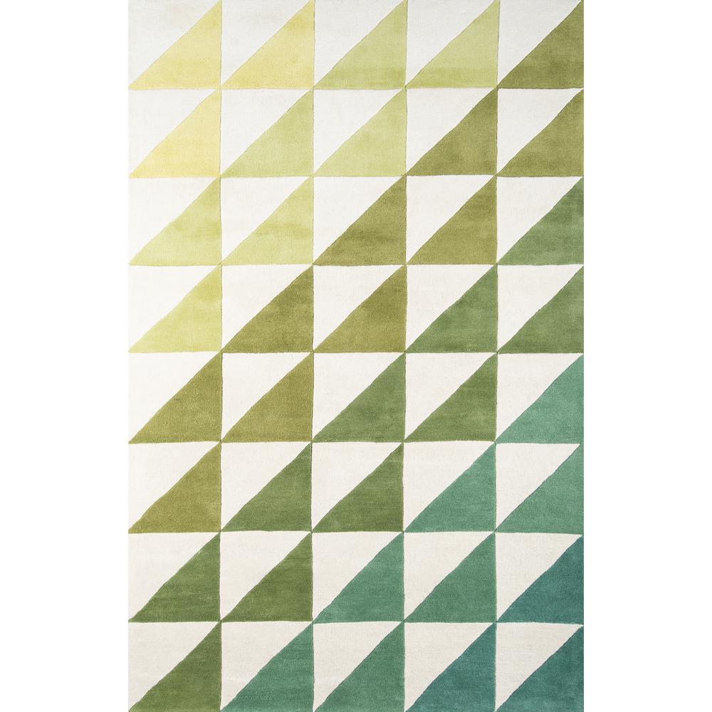 Modern Rectangle Area Rug, Lime, 3'6" X 5'6". Picture 1