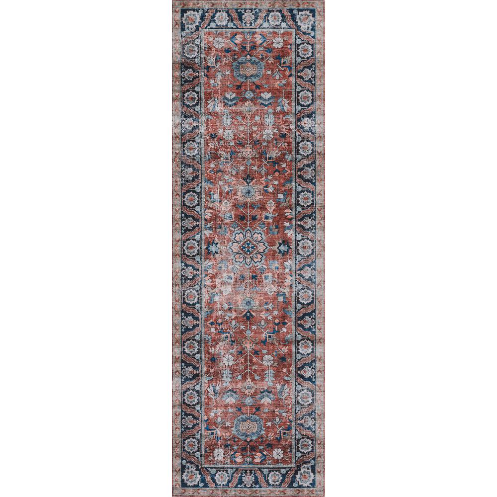 Transitional Rectangle Area Rug, Rust, 2' X 3'. Picture 5