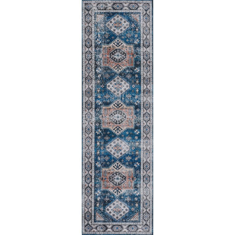 Transitional Rectangle Area Rug, Blue, 2' X 3'. Picture 5