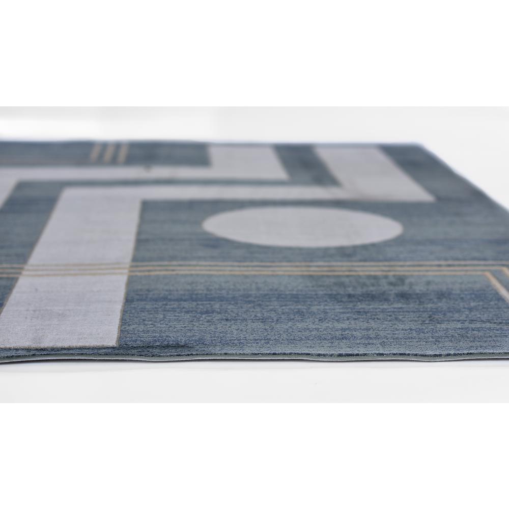 Contemporary Runner Area Rug, Blue, 2'2" X 7'7" Runner. Picture 6