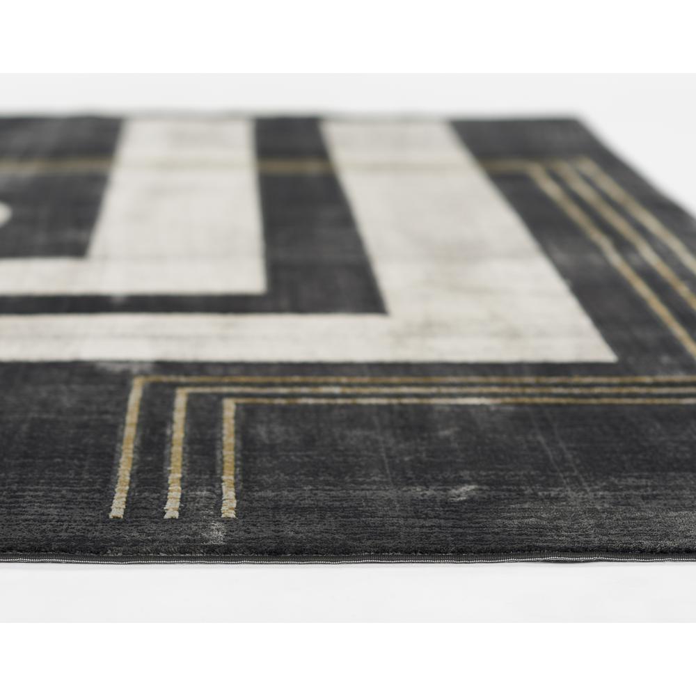 Contemporary Runner Area Rug, Charcoal, 2'2" X 7'7" Runner. Picture 4
