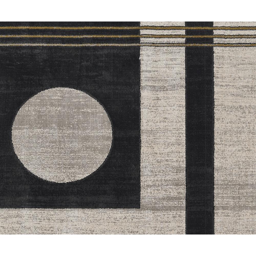 Contemporary Runner Area Rug, Charcoal, 2'2" X 7'7" Runner. Picture 6