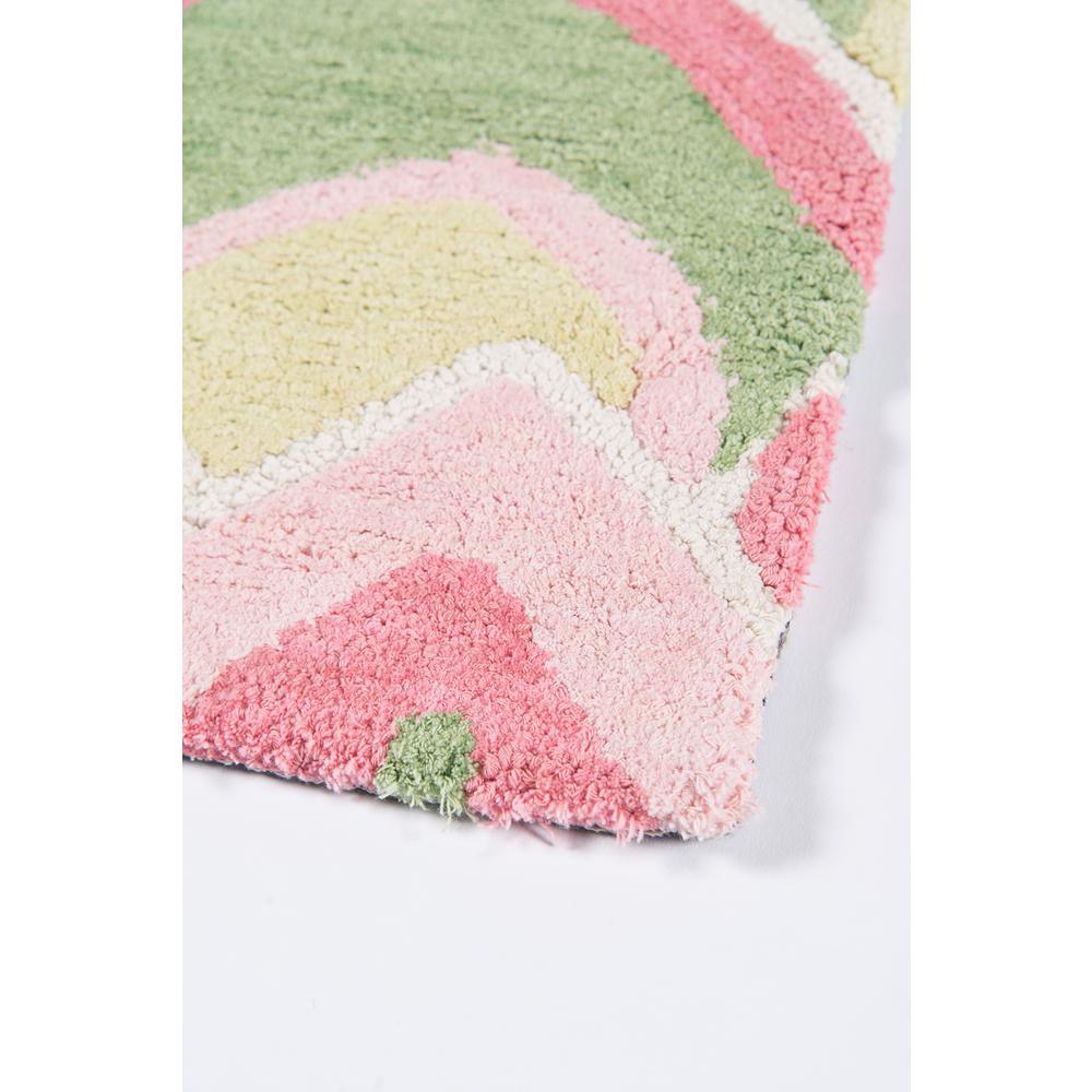 Contemporary Runner Area Rug, Pink, 2'3" X 8' Runner. Picture 5