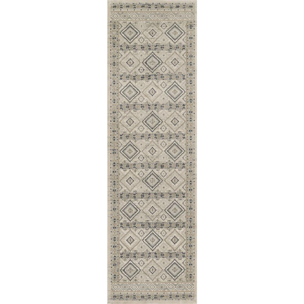 Traditional Runner Area Rug, Ivory, 2'2" X 7'7" Runner. Picture 5