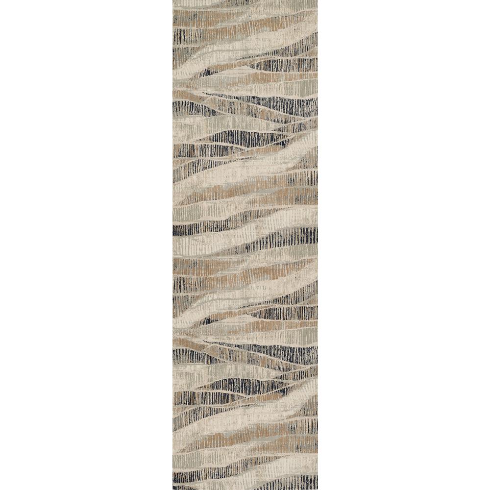 Contemporary Runner Area Rug, Grey, 2'2" X 7'7" Runner. Picture 5