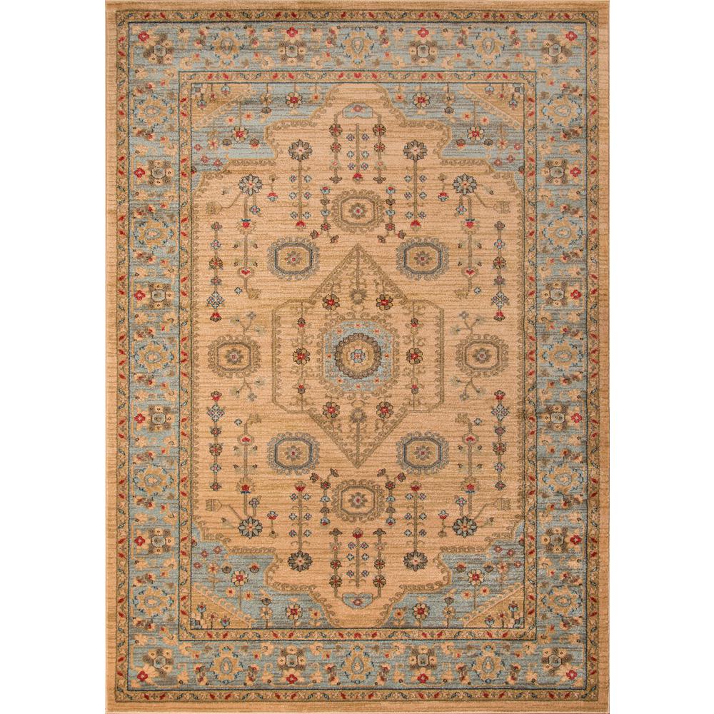 Traditional Runner Area Rug, Beige, 2'3" X 7'6" Runner. Picture 1