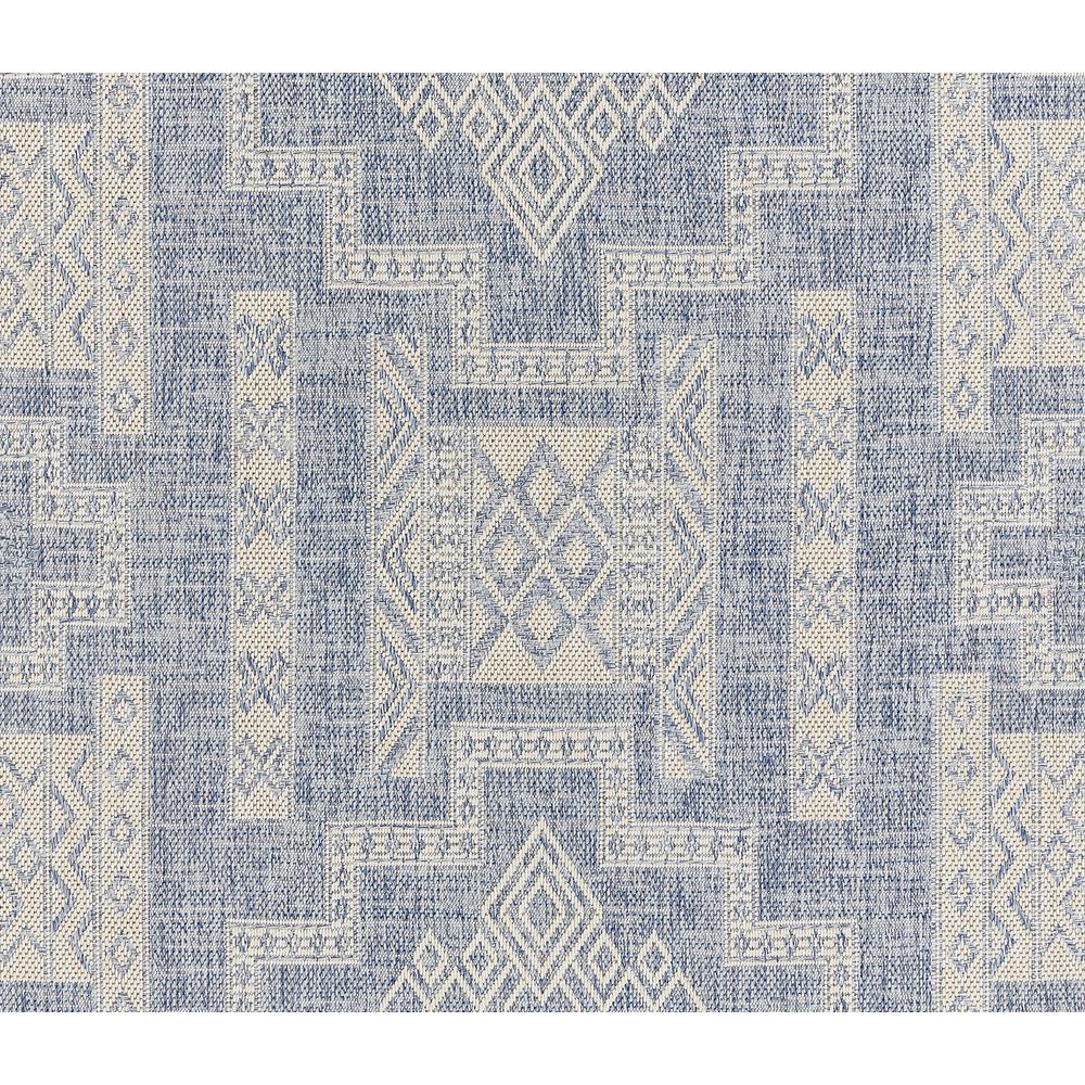 Transitional Runner Area Rug, Blue, 2'7" X 7'6" Runner. Picture 8