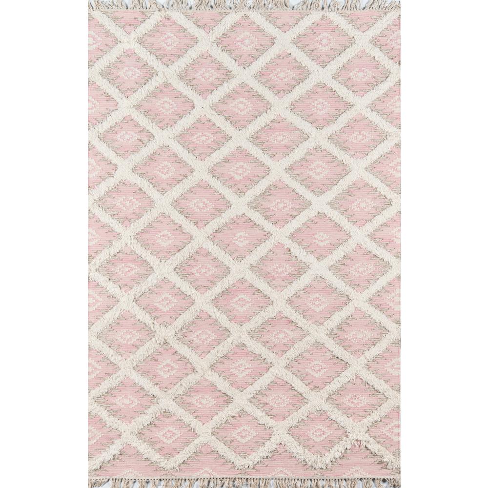 Contemporary Runner Area Rug, Pink, 2'3" X 7'10" Runner. Picture 1