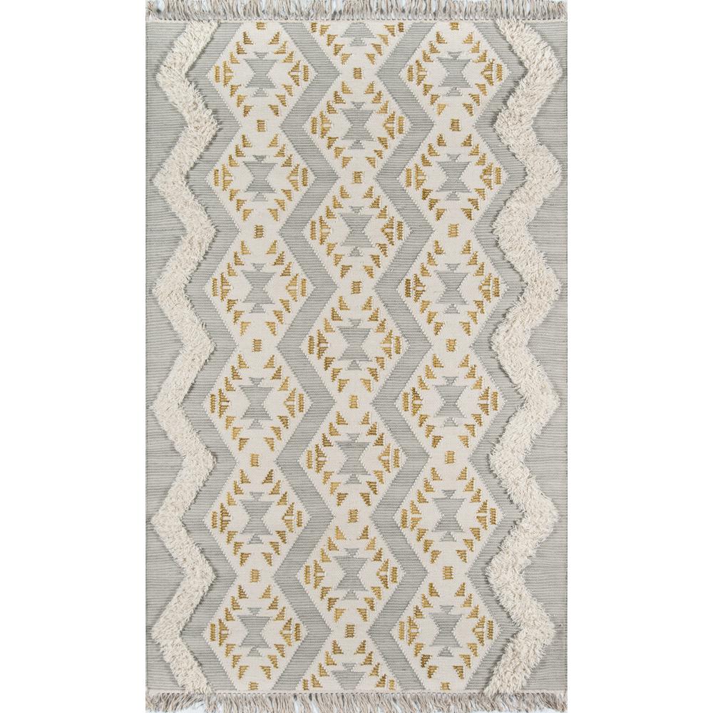 Contemporary Runner Area Rug, Grey, 2'3" X 7'10" Runner. Picture 1