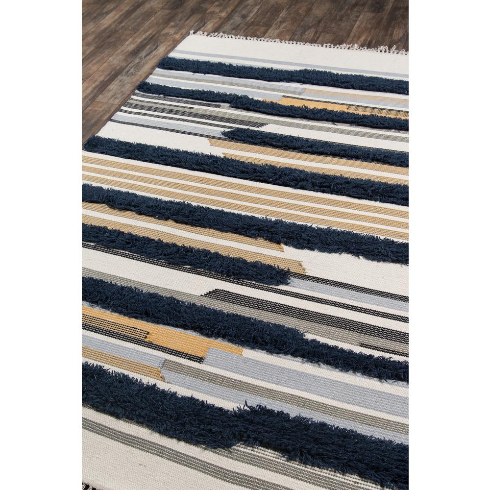 Contemporary Runner Area Rug, Navy, 2'3" X 7'10" Runner. Picture 2