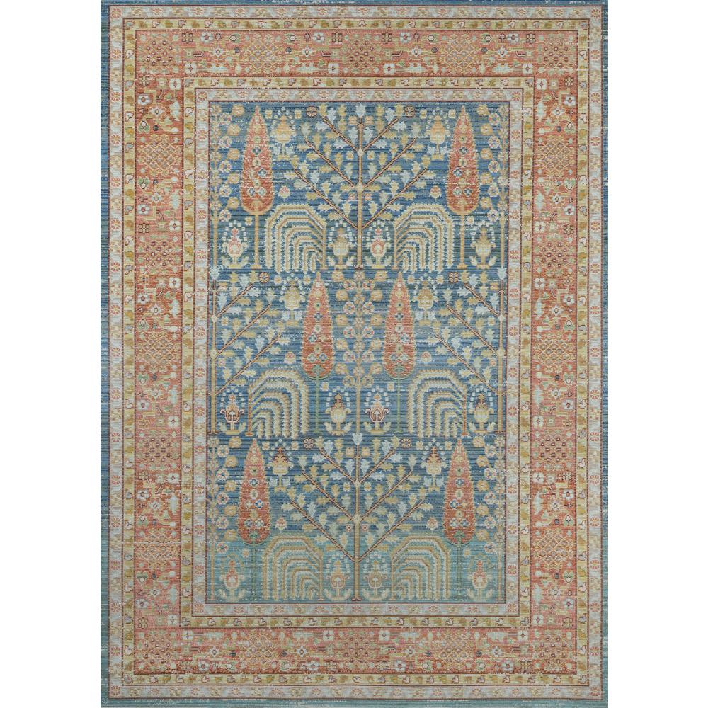 Traditional Runner Area Rug, Blue, 2'3" X 8' Runner. Picture 6
