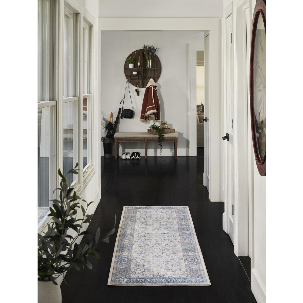 Traditional Runner Area Rug, Blue, 2'6" X 8' Runner. Picture 13