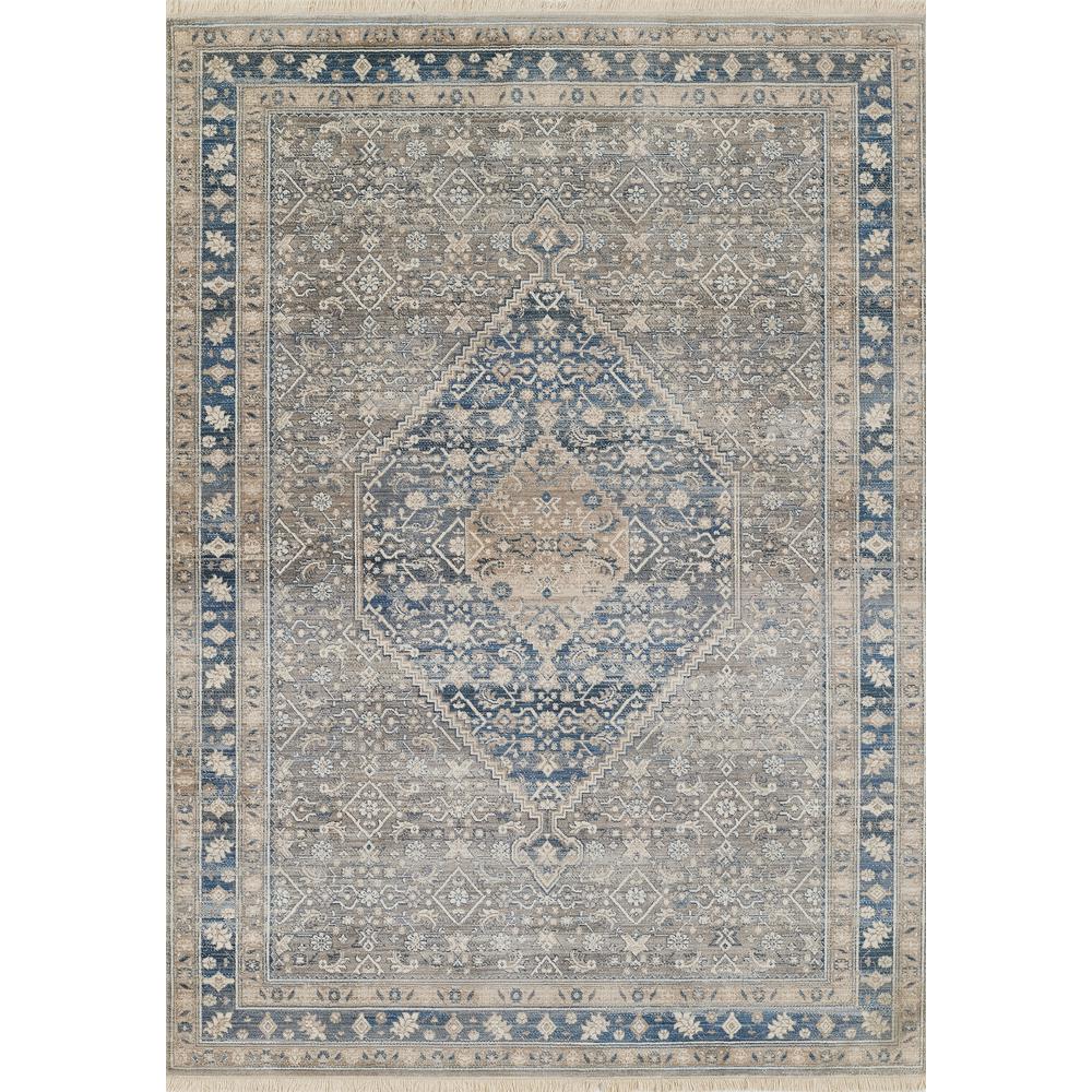 Traditional Runner Area Rug, Blue, 2'6" X 8' Runner. Picture 1