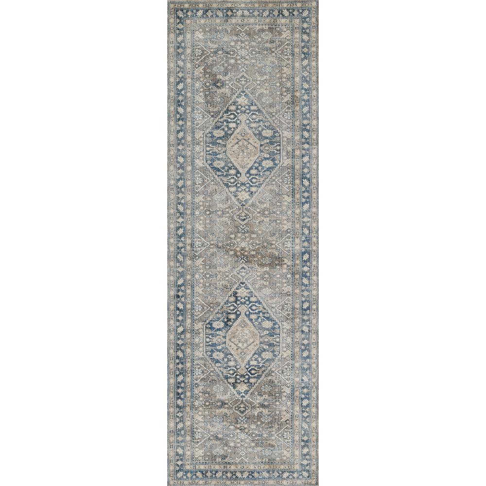 Traditional Runner Area Rug, Blue, 2'6" X 8' Runner. Picture 5