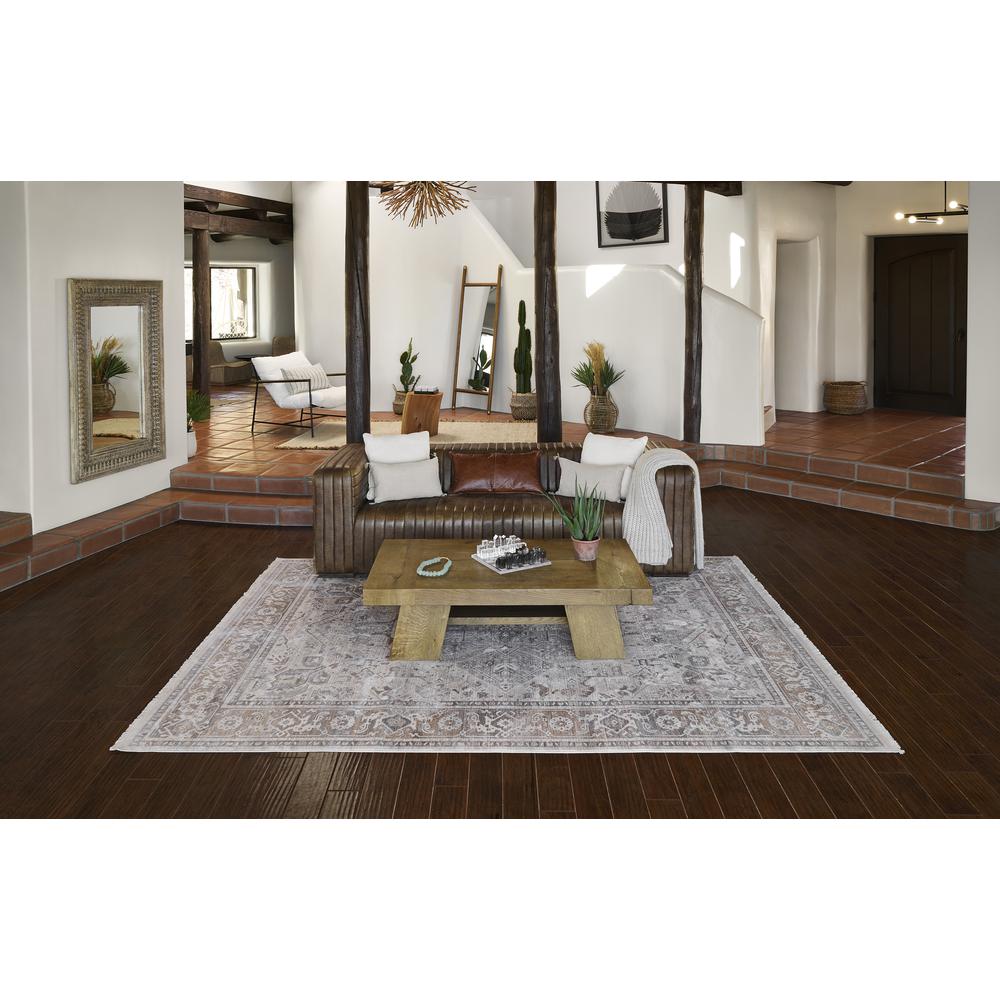 Traditional Runner Area Rug, Grey, 2'6" X 8' Runner. Picture 11
