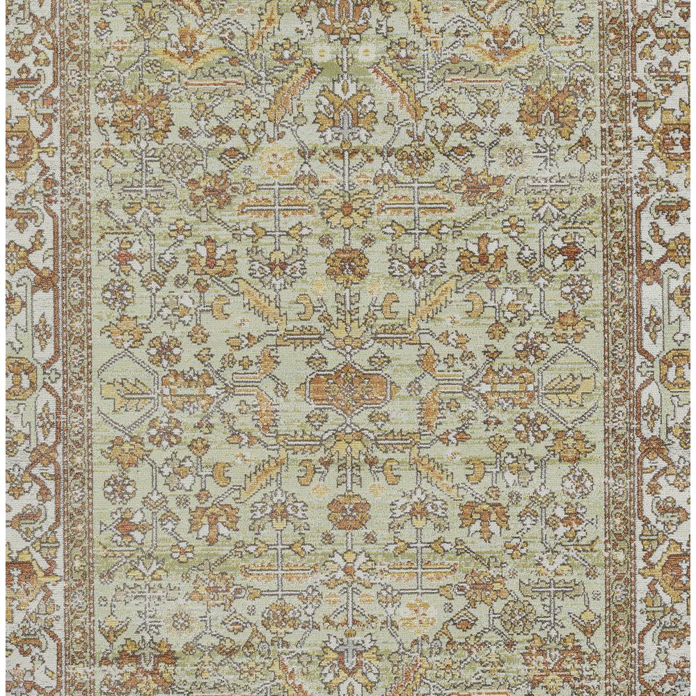 Traditional Runner Area Rug, Sage, 2'7" X 8' Runner. Picture 6