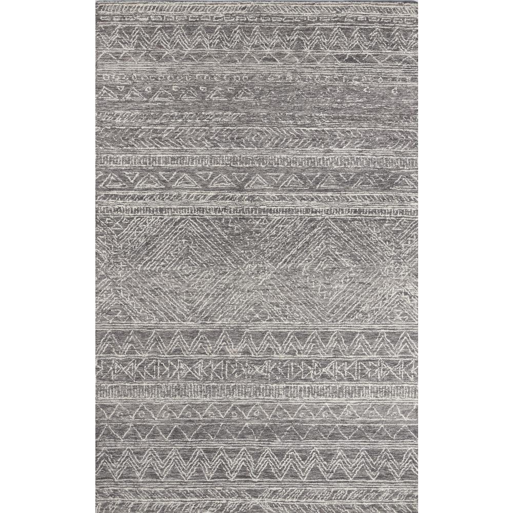 Contemporary Runner Area Rug, Grey, 2' X 8' Runner. Picture 1