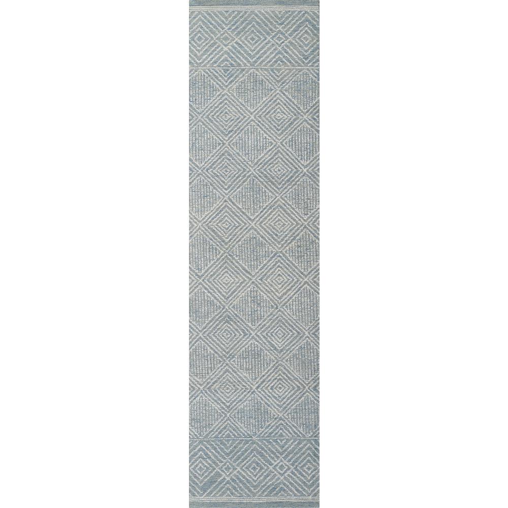 Contemporary Runner Area Rug, Blue, 2' X 8' Runner. Picture 5